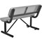 Global Industrial 48L Outdoor Steel Bench with Backrest, Perforated Metal, Gray 695744GY - alternate 4